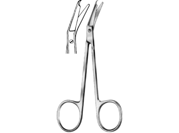 Tijeras para suturas y ligaduras, curvas, 110 mm (Hammacher)