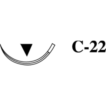 Material de sutura PGA #6-0A/C-22 p. inverso 3/8 círculo (Hu-Friedy)