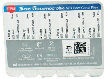 RECIPROC limas azules R25 25mm 6pcs