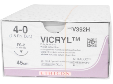 Vicryl violeta 4-0/1,5 FS2 0,45 3Dtz