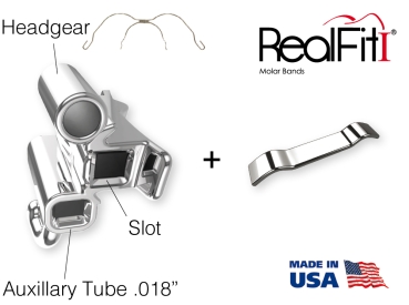 RealFit™ I - Kit introducción, MS, combinación triple (diente 17, 16, 26, 27) MBT* .018"