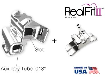 RealFit™ II snap - Kit introducción, MS, combinación doble + cajatín palatal (diente 17, 16, 26, 27) MBT* .018"