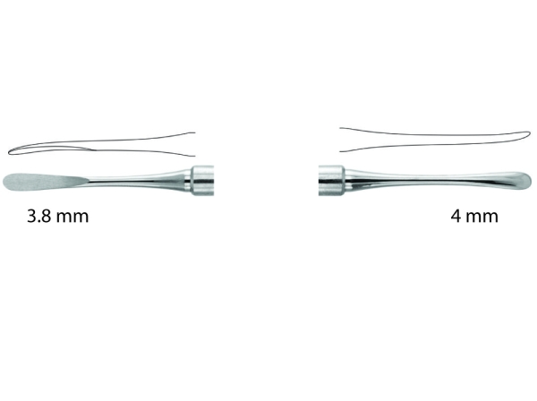 Periotomo de terminación doble, 3,8 mm / 4 mm (DentaDepot)