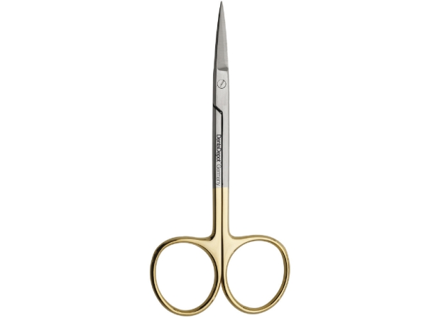 Tijeras quirúrgicas rectas 115 mm - insertos de metal duro (DentaDepot)