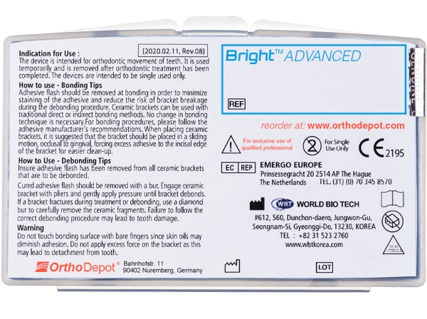 Bright™ ADVANCED, Kit ( MS / MI  5 - 5), MBT* .022"