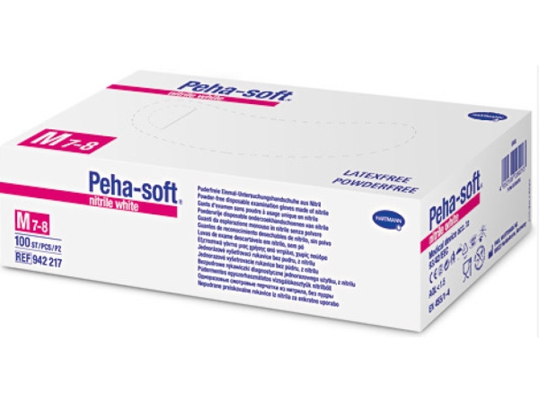 Peha-Soft Nitrilo blanco pdfr Gr.M 200pcs