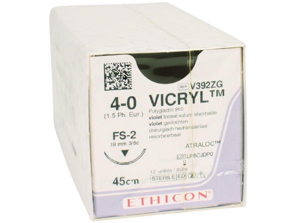Vicryl violeta 4-0/1,5 FS2 0,45 Dtz