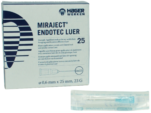 Miraject Endotec 0,6X25 Luer 25 unidades